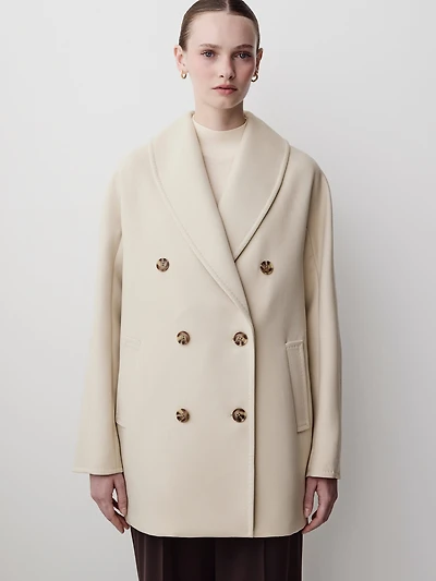 Manteau en Sergé à Boutonnage Double
