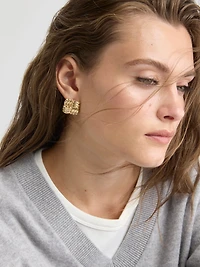 Boucles d'Oreilles Carrées Rétro