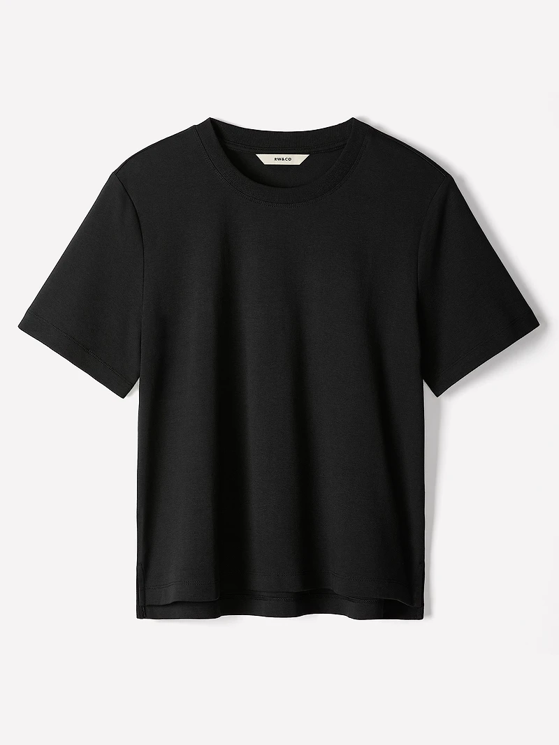 T-Shirt en Coton à Manches Courtes