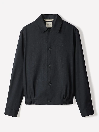 Linen-Blend Milkman Jacket