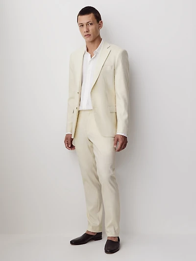 Slim Fit Stretch Linen Suit Pant