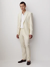 Slim Fit Stretch Linen Suit Pant
