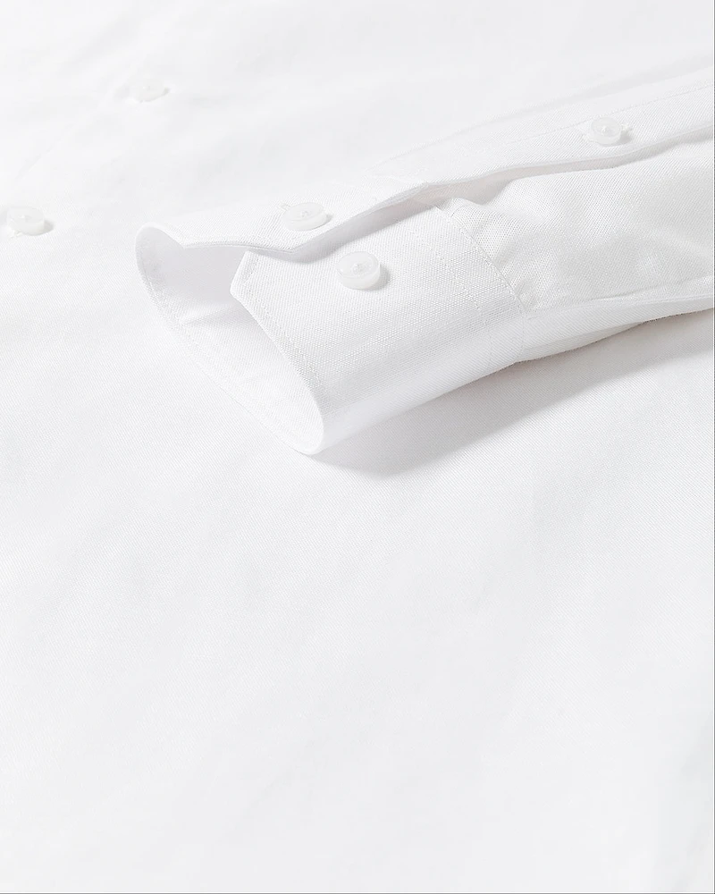 Tailored-Fit Linen Dress Shirt