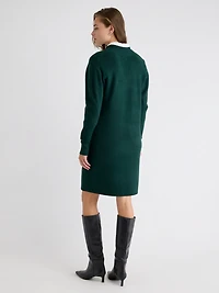 Robe Courte à Manches Longues et Col V