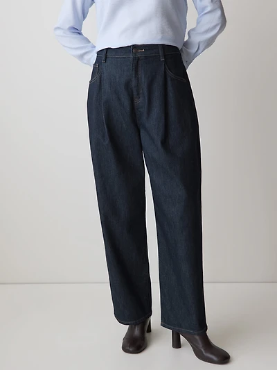 High-Rise Barrel Jeans