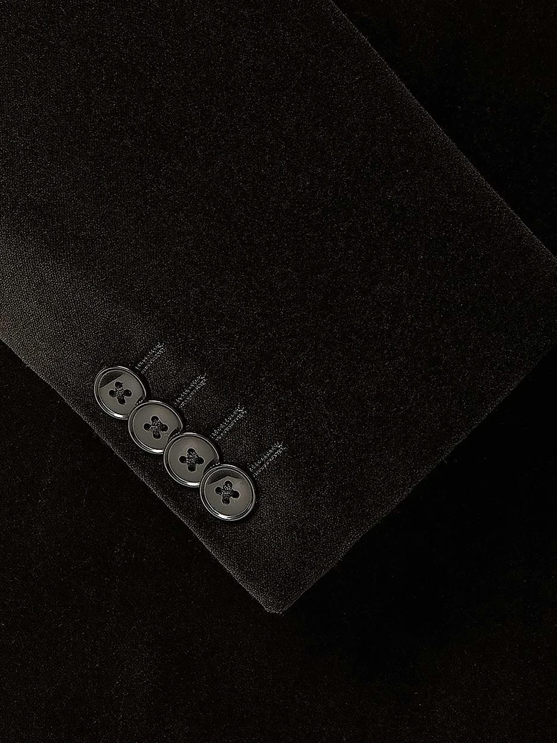 Tailored Fit Velvet Suit Blazer