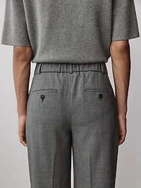 Mid-Rise Straight-Leg Cropped Pant