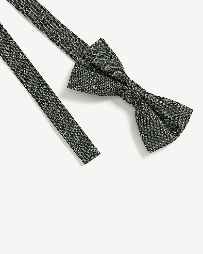 Green Textured Bow Tie