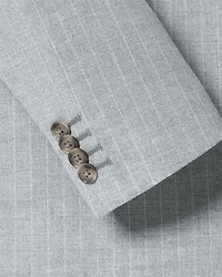 Veston de Complet Rayé à Coupe Ajustée Boutonnage Double