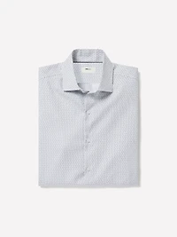 Slim-Fit Dress Shirt with Geo Floral Pattern