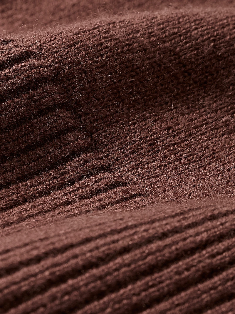 Cardigan en Laine à Manches Longues et Col Rond