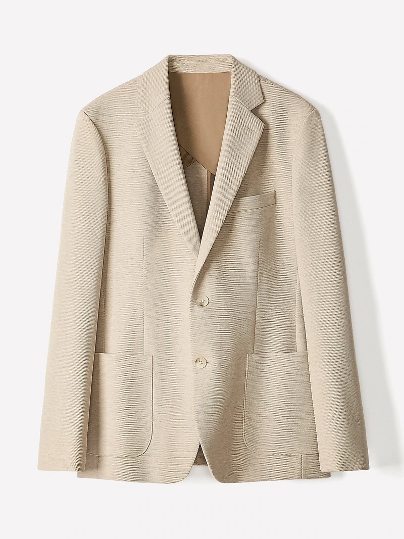 Veston en Tricot à Coupe Étroite