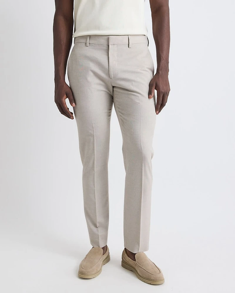 Pantalon de Complet à Coupe Étroite en Tissu Technique