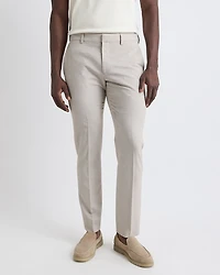 Pantalon de Complet à Coupe Étroite en Tissu Technique