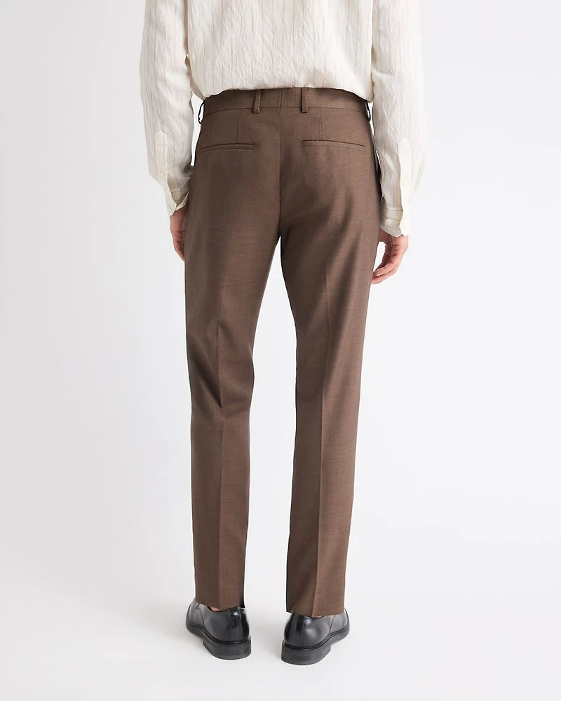 Slim-Fit Brown Suit Pant