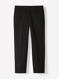 Limitless Straight-Leg Mid-Rise Black Ankle Pant