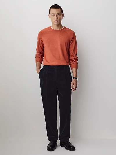 Pantalon Ample en Velours Côtelé