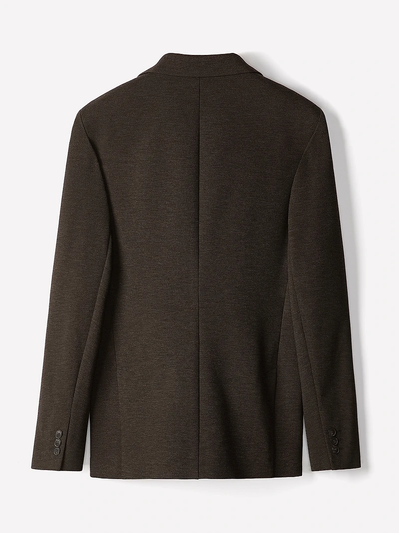 Veston en Tricot à Coupe Étroite