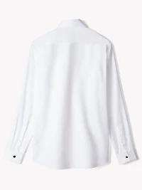 White Tailored Fit Tuxedo Shirt with French Cuffs