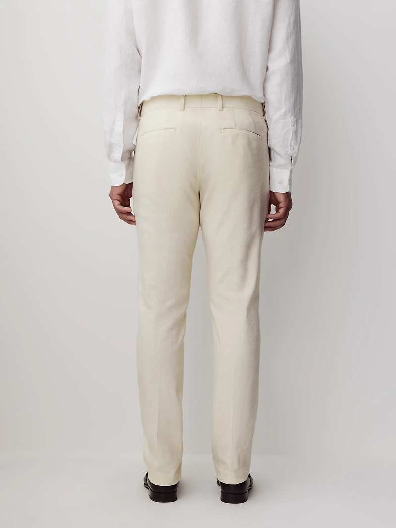 Slim Fit Stretch Linen Suit Pant