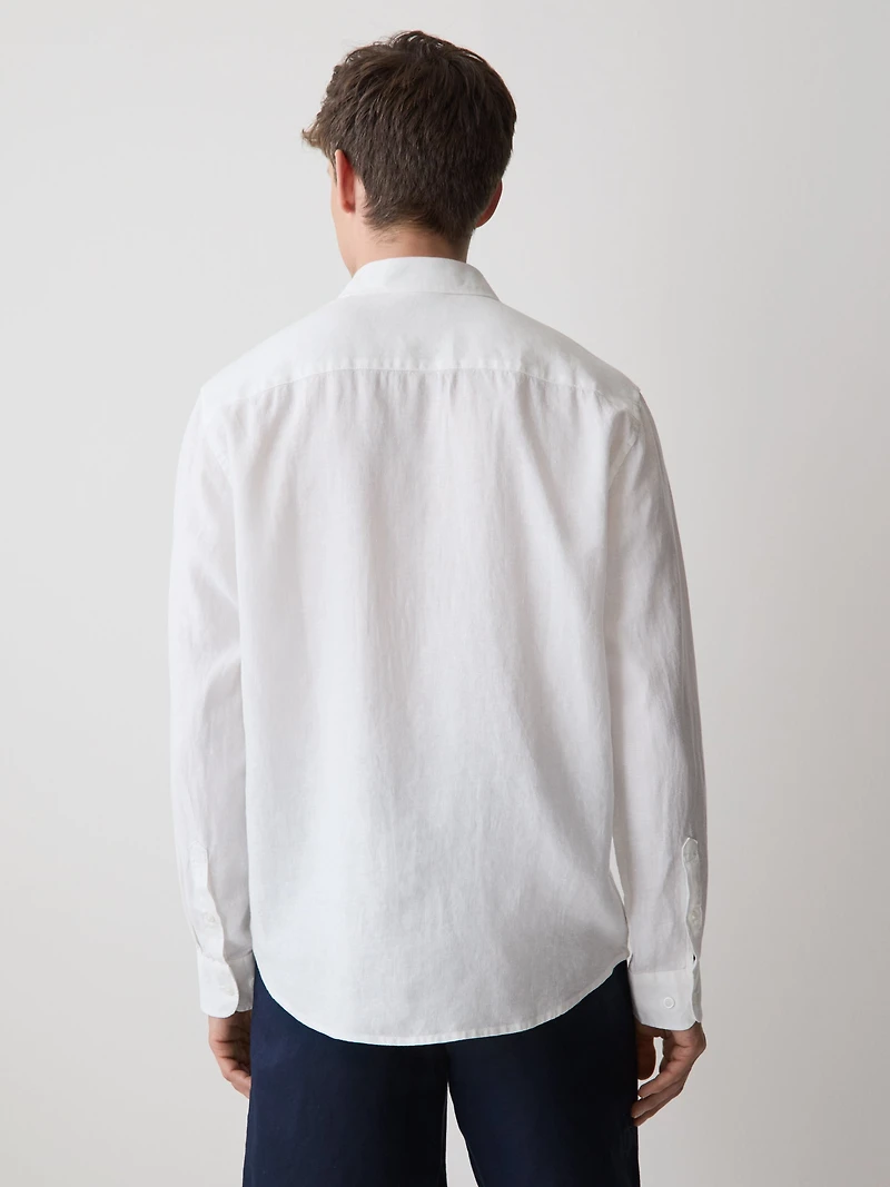 Long-Sleeve Linen Shirt