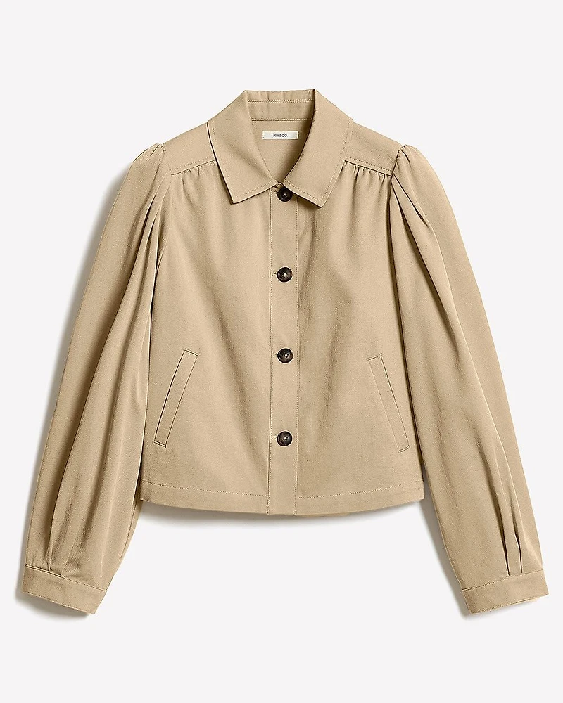 Veste Courte à Col Chemisier