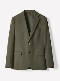 Veston de Complet Vert Foncé à Coupe Étroite