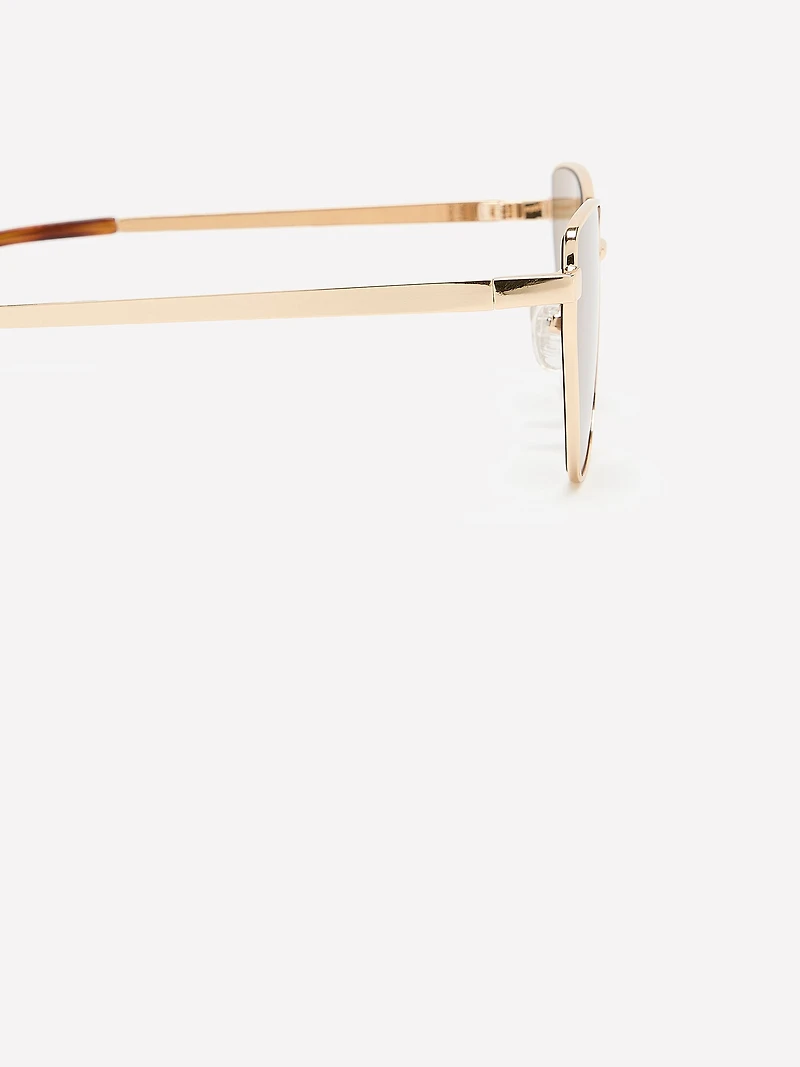 Lunettes de Soleil Oeil de Chat en Métal
