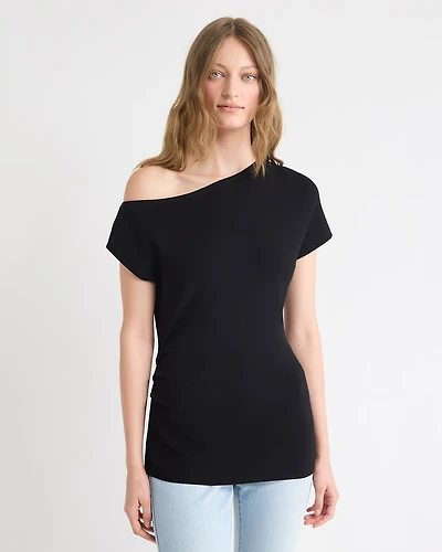 Long Asymmetrical Draped Sweater