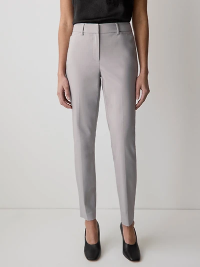 Pantalon Indispensable / Signature à Jambe Étroite et Taille Mi-Haute