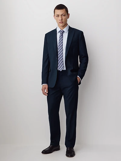 Pantalon de Complet Essentiel Coupe Ajustée Marine