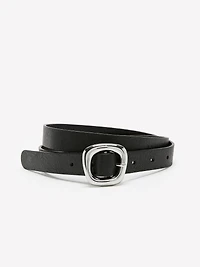 Ceinture en Cuir avec Boucle Sculpturale