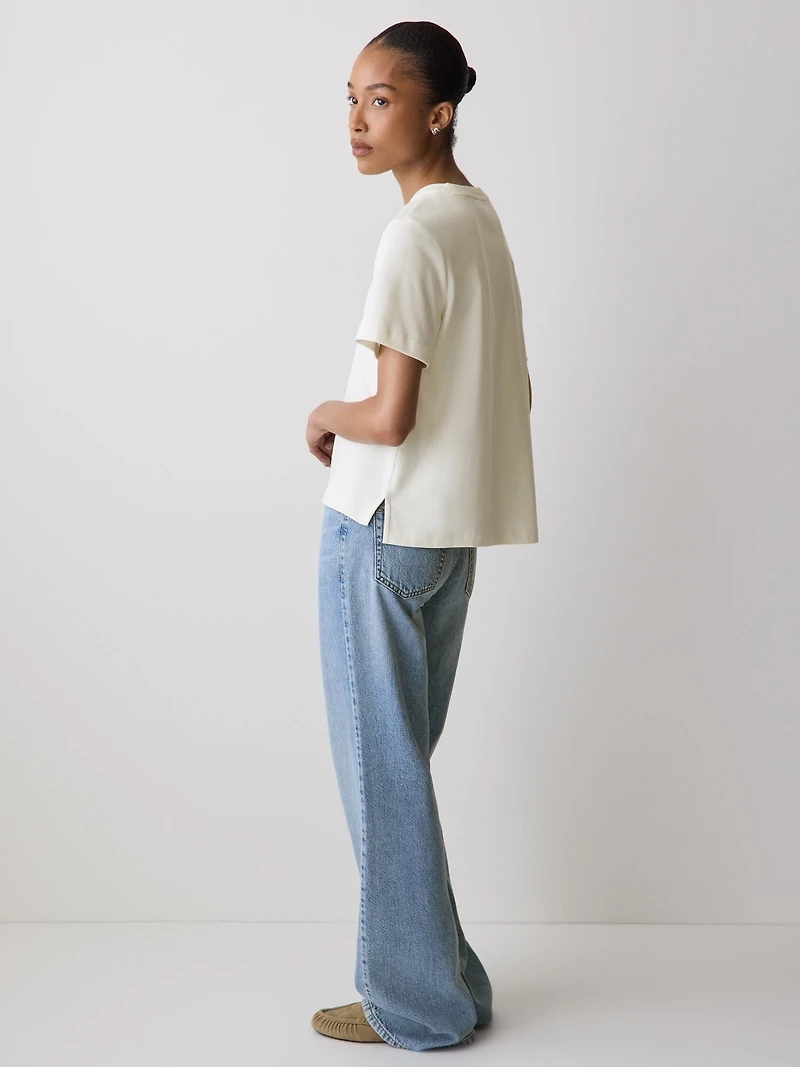Short-Sleeve Cotton Basic Tee