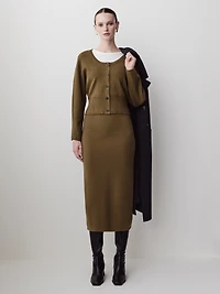 Long-Sleeve Cardigan with Cinched Waist