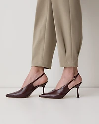 Pantalon Jogger Fluide à Taille Mi-Haute et Jambe Fuselée