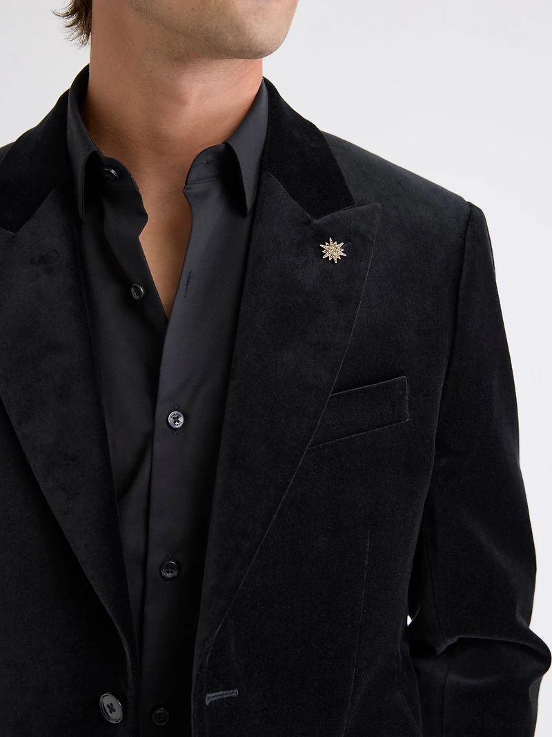 Tailored Fit Velvet Suit Blazer