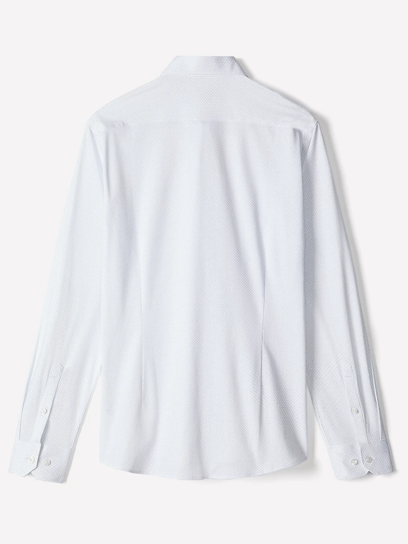 Slim-Fit Knit-Like Dress Shirt