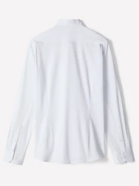 Slim-Fit Knit-Like Dress Shirt