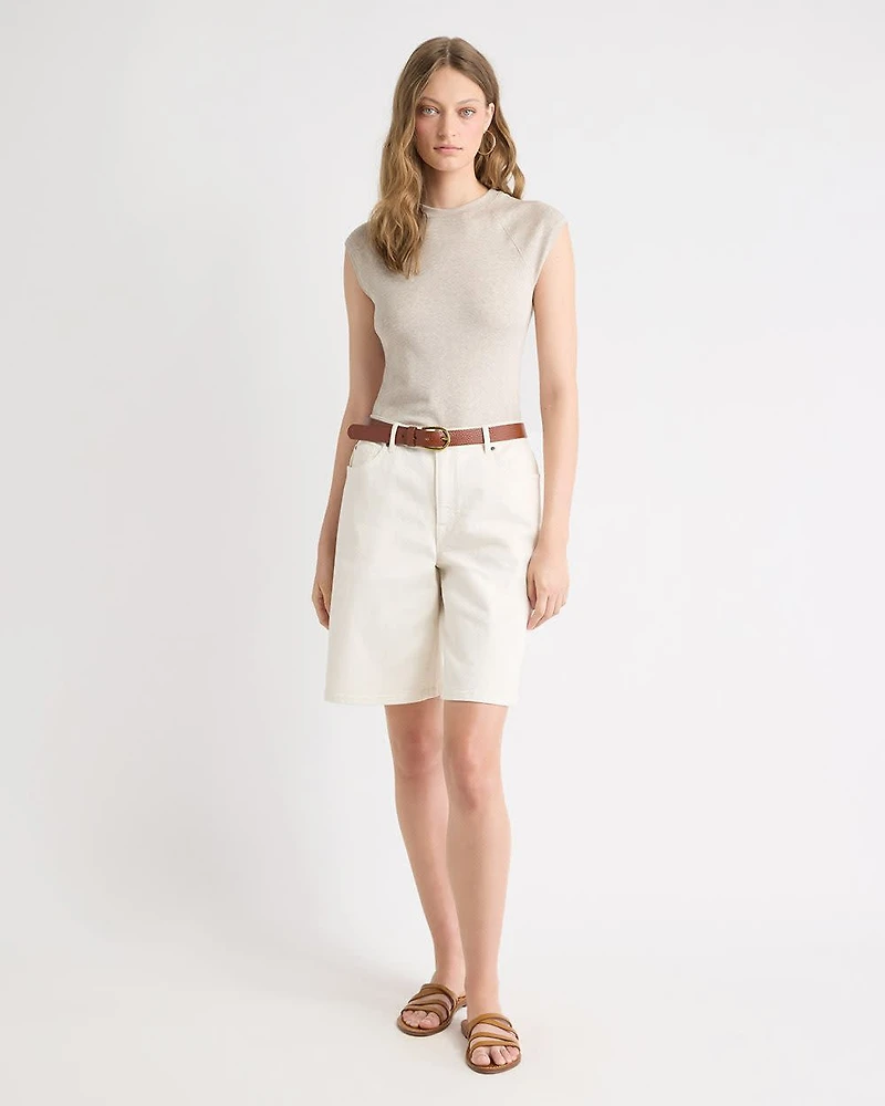 Extended-Sleeve Crew-Neck Tee