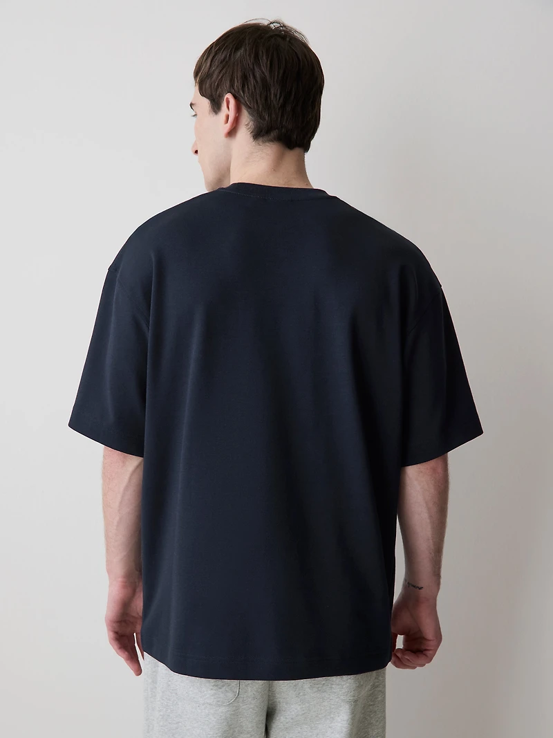 T-Shirt Ample à Manches Courtes et Col Rond