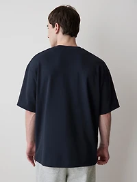 T-Shirt Ample à Manches Courtes et Col Rond