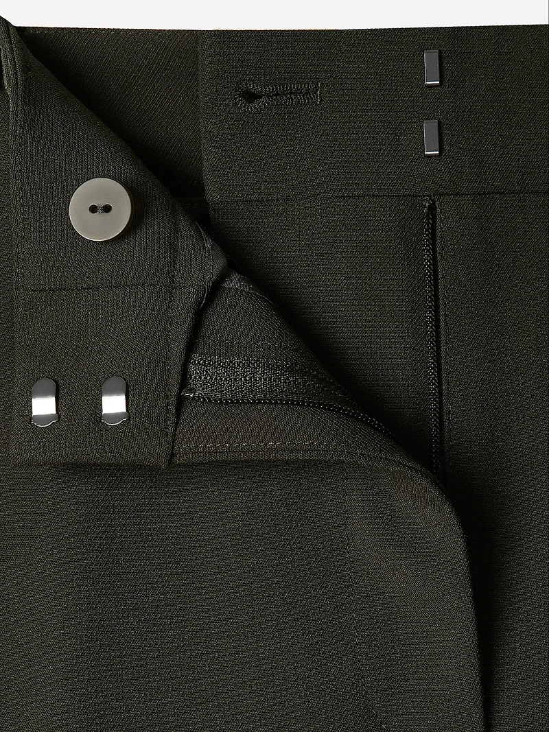 Mid-Rise Wide-Leg Heavy Twill Pant