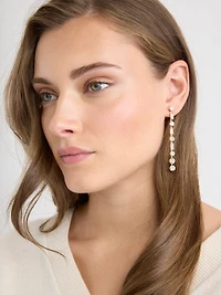 Boucles d'Oreilles à Pendentifs en Zircons