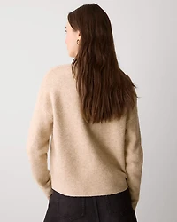 Long-Sleeve Crew-Neck Sweater with Embroidered Pattern