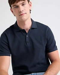 Short-Sleeve Ribbed Polo
