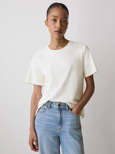 Short-Sleeve Cotton Basic Tee