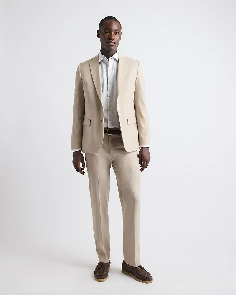 Slim-Fit Beige Suit Pant