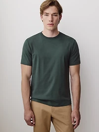 Solid Short-Sleeve Crew-Neck Tee