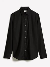 Tailored-Fit Solid Twill Dress Shirt