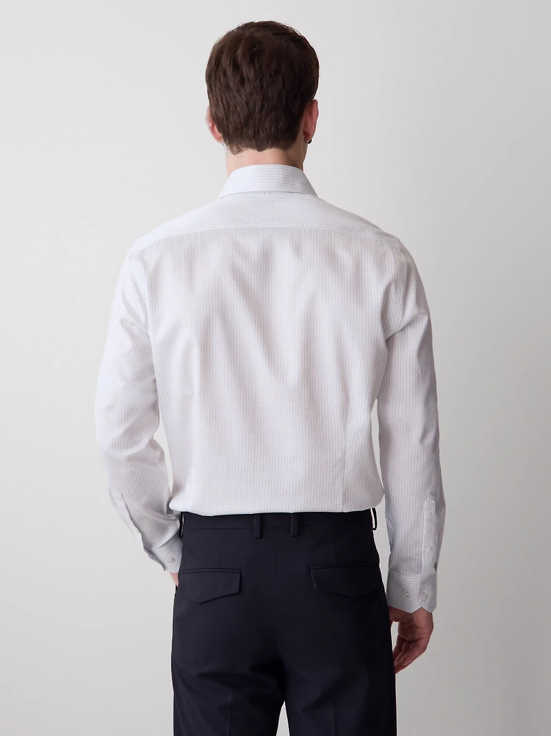 Slim-Fit Dress Shirt with Micro Dots